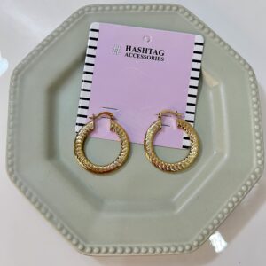 Snake Skin Hoops Golden