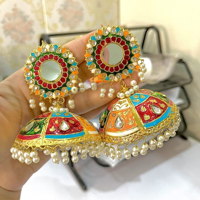 Oversized Multi jhumkas