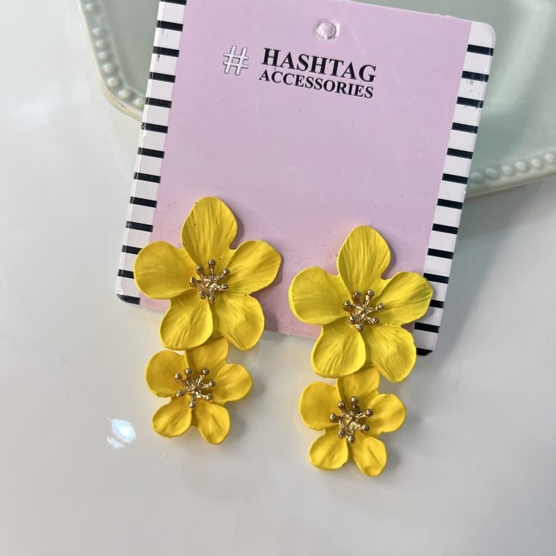 Double flower earrings