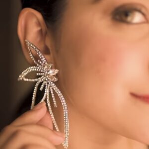 Alloy Flower Drop Earrings