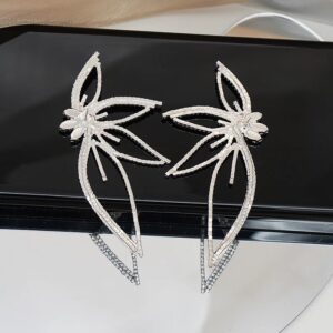 Alloy Flower Drop Earrings