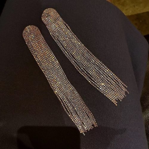 Rhinestone Long Tassels