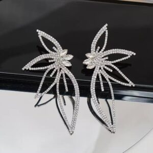 Alloy Flower Drop Earring