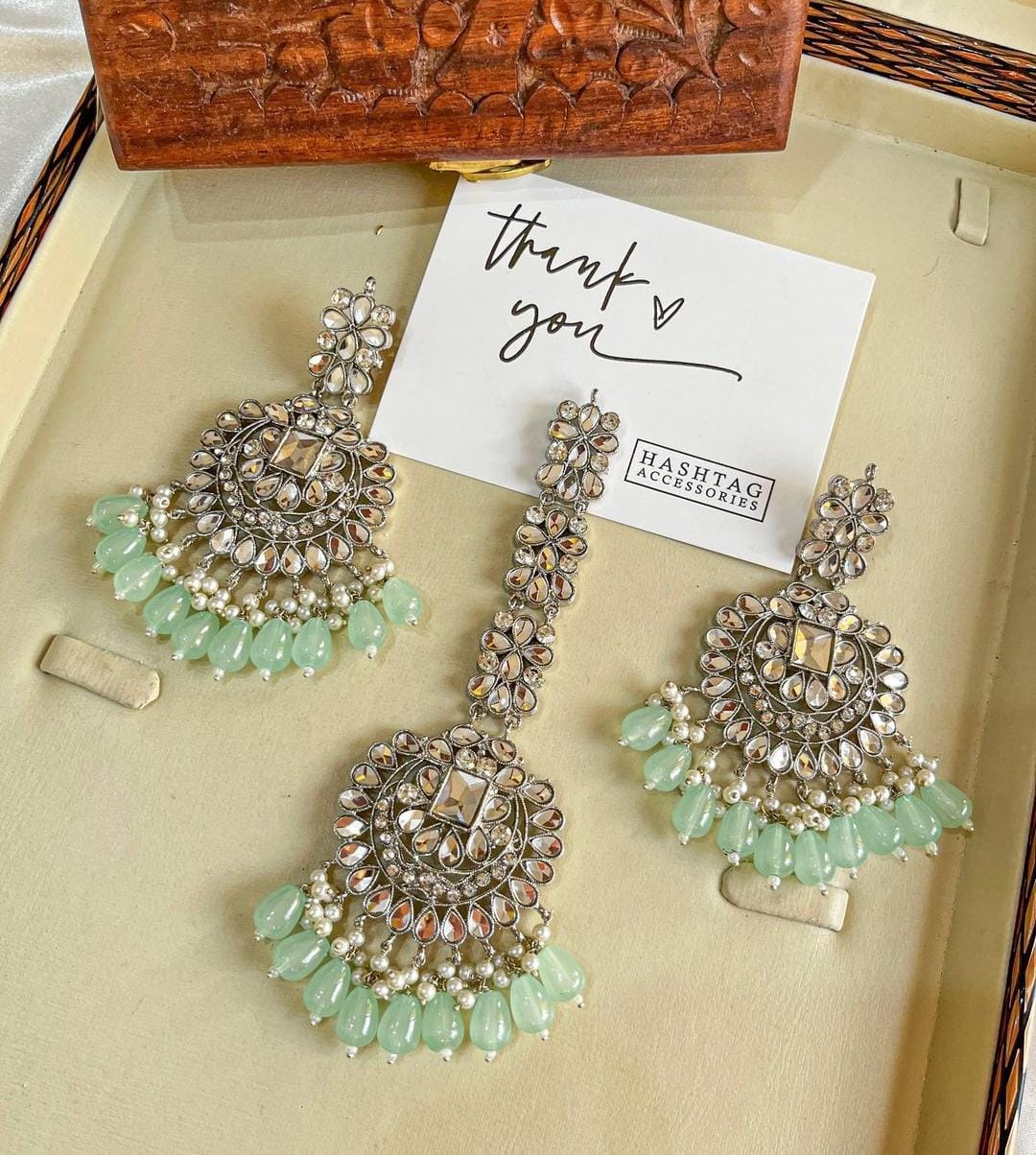 Jaipur Earrings Tikka Set – MAHARANI